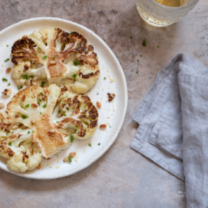 Grilled Cauliflower Steaks with Herb Sauce Recipe